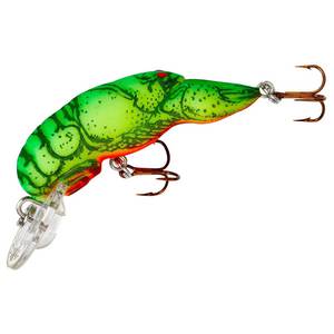 Rebel Teeny Wee Craw Crankbait - Chartreuse/Green Back, 1/10oz, 1-1/2in, 2-3ft