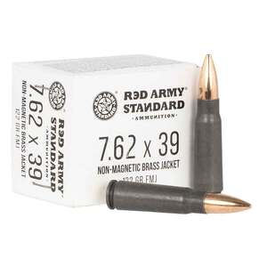 Red Army Standard Rifle 7.62x39mm 122Gr FMJBT Rifle Ammo - 20 Rounds