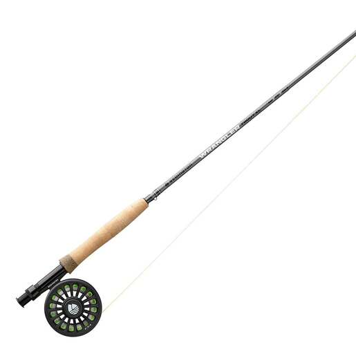 Redington Trout XL Wrangler Kit Fly Fishing Rod and Reel Combo - Grey - Redington