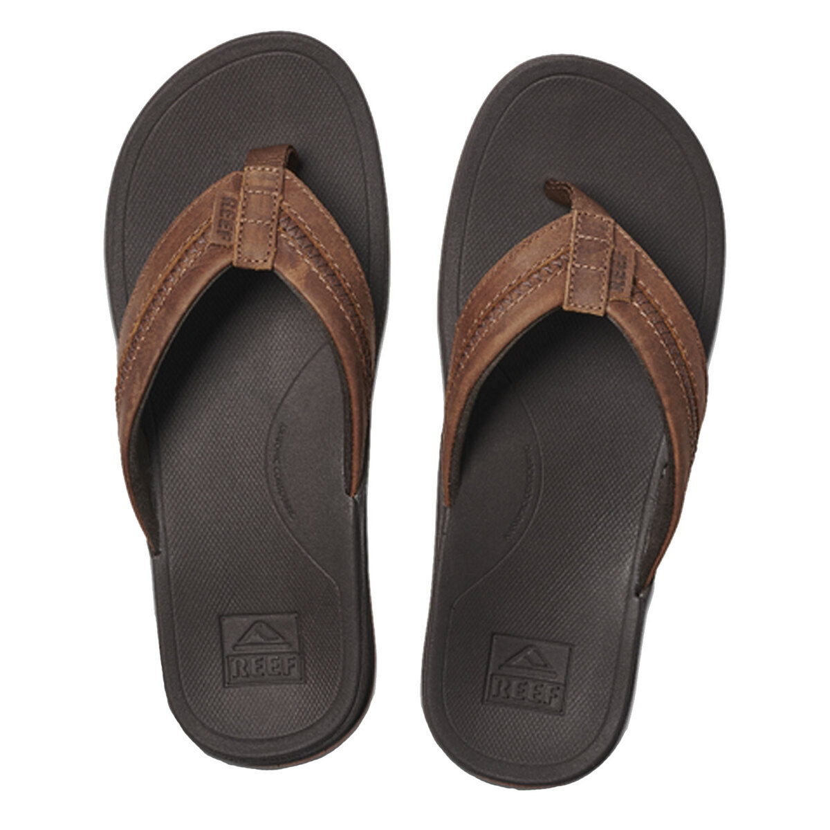 Reef Men's Leather Ortho-Coast Flip Flops - Mocha - 8 - Mocha 8 Reef Men's Leather Ortho-Coast Flip Flops - Mocha - 8 - Mocha 8