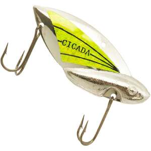 Reef Runner Cicada Rip Bait - Silver/Chartreuse, 1/2oz, 2in