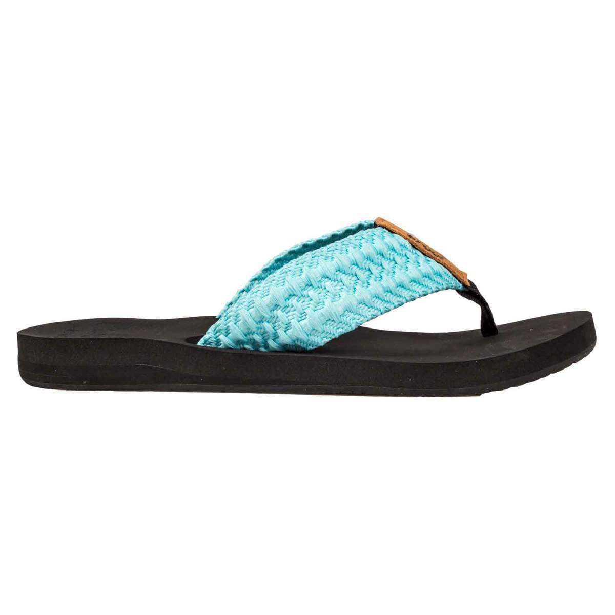 Reef Women's Cushion Threads Flip Flops - Aqua - Size 10 - Aqua 10 Reef Women's Cushion Threads Flip Flops - Aqua - Size 10 - Aqua 10