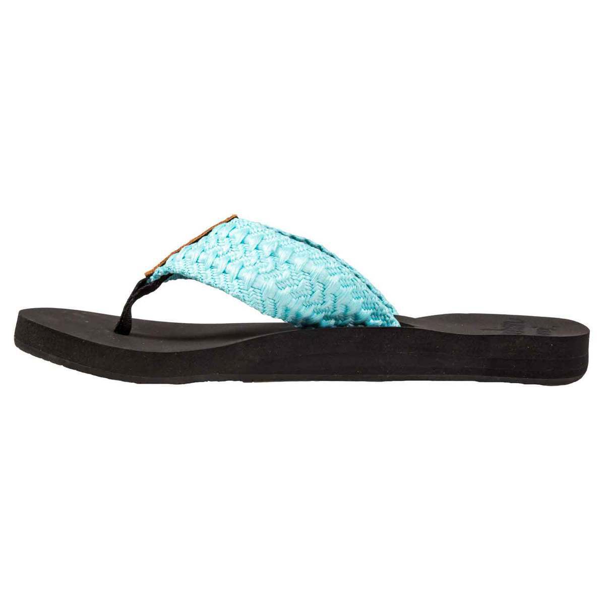 Reef Women's Cushion Threads Flip Flops - Aqua - Size 10 - Aqua 10 Reef Women's Cushion Threads Flip Flops - Aqua - Size 10 - Aqua 10