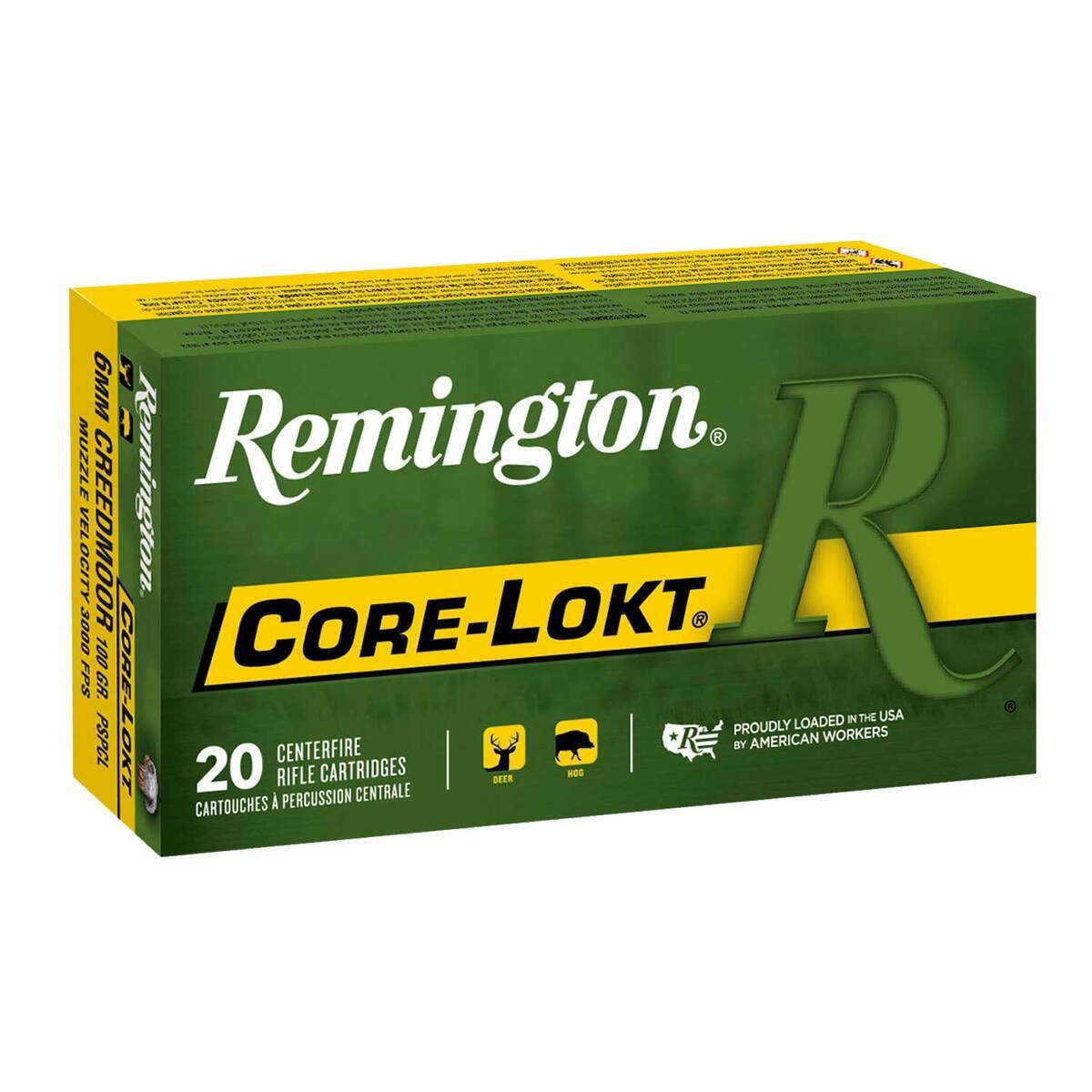 Remington Core-Lokt 6mm Creedmoor 100gr PSP Rifle Ammo - 20 Rounds Remington Core-Lokt 6mm Creedmoor 100gr PSP Rifle Ammo - 20 Rounds