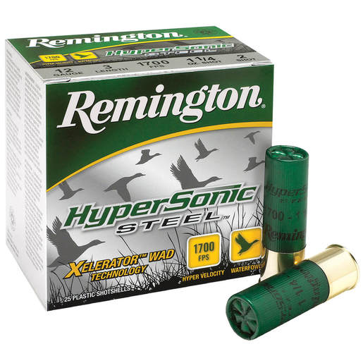 Remington Hypersonic Steel 12 Gauge 3in #2 1-1/8oz Waterfowl Shotshells – 25 Rounds – #2