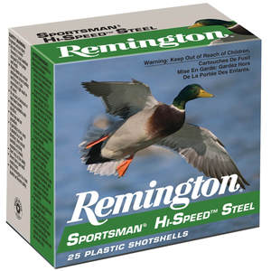 Remington Sportsmans Hi-Speed Steel 20 Gauge #2 1oz Waterfowl Shotshells - 25 Rounds Remington Sportsmans Hi-Speed Steel 20 Gauge #2 1oz Waterfowl Shotshells - 25 Rounds