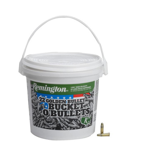 Remington Golden Bullet Bucket O Bullets 22 Long Rifle 36gr HP Rimfire Ammo Ammo - Bulk 1400 Rounds Bulk 1400 Rounds Ammo