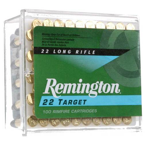 Remington 22 Target 22 Long Rifle 40gr RN Rimfire Ammo Ammo - 100 Rounds 100 Rounds Ammo