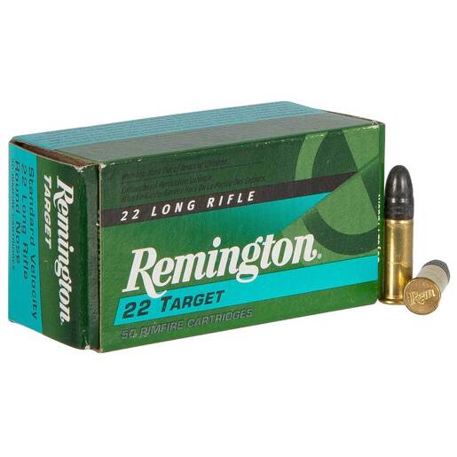 Remington 22 Target 22 Long Rifle 40gr RN Rimfire Ammo – 50 Rounds