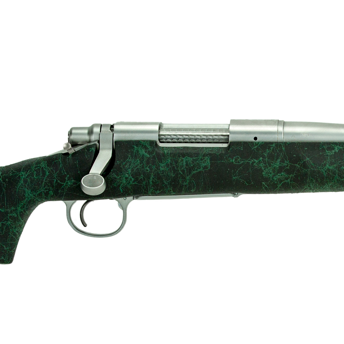 Remington 700 SS 5-R Stainless/Black/Green Bolt Action Rifle – 300 Winchester Magnum – 24in - Black With Green Webbing Remington 700 SS 5-R Stainless/Black/Green Bolt Action Rifle – 300 Winchester Magnum – 24in - Black With Green Webbing