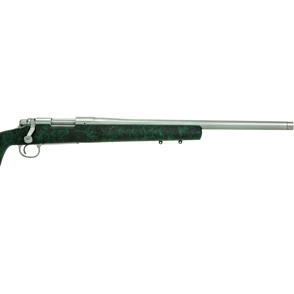 Remington 700 SS 5-R Stainless/Black/Green Bolt Action Rifle – 300 Winchester Magnum – 24in - Black With Green Webbing Remington 700 SS 5-R Stainless/Black/Green Bolt Action Rifle – 300 Winchester Magnum – 24in - Black With Green Webbing