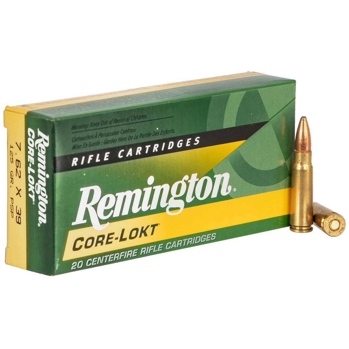 Remington Core-Lokt 7.62x39mm 125gr PSP Rifle Ammo - 20 Rounds Remington Core-Lokt 7.62x39mm 125gr PSP Rifle Ammo - 20 Rounds