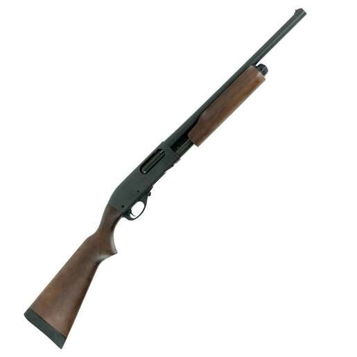 Remington 870 Hardwood Home Defense Matte Blued 12 Gauge 3in Pump Action Shotgun - 18.5in - Brown image