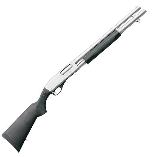 Remington 870 Special Purpose Marine Magnum Electroless Nickel-Plated 12 Gauge 3in Pump Action Shotgun – White
