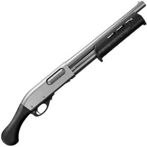 Remington 870 Tactical Shockwave Nickel/Black 12ga 3in Pump Action Firearm - 14in