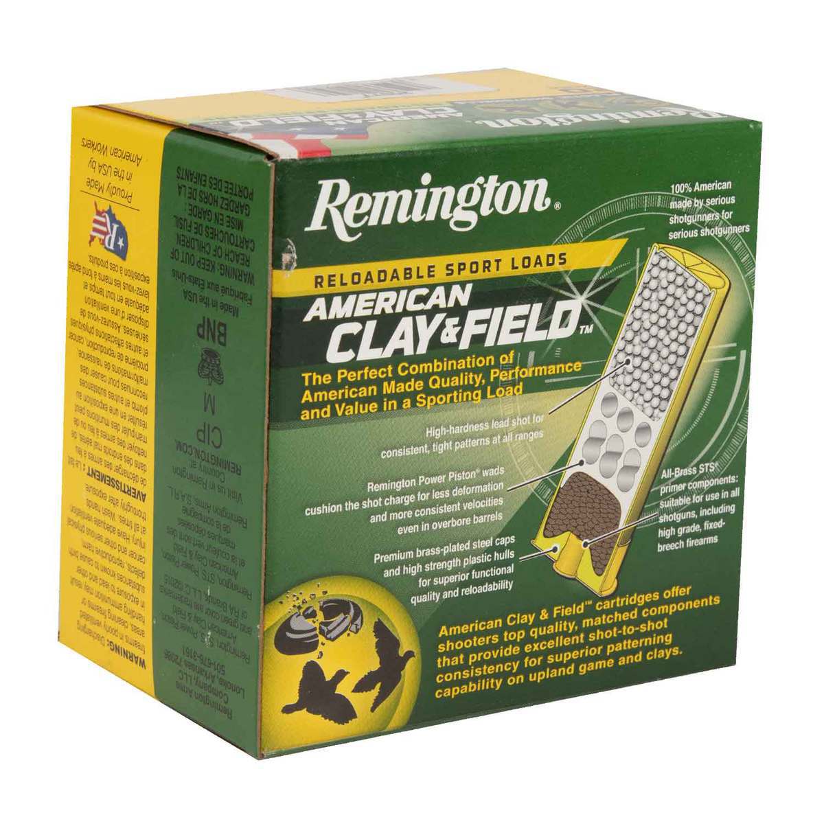 Remington American Clay And Field 20 Gauge 2-3/4in #7.5 7/8oz Target Shotshells - 25 Rounds Remington American Clay And Field 20 Gauge 2-3/4in #7.5 7/8oz Target Shotshells - 25 Rounds