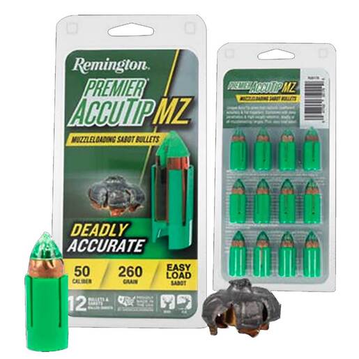 Remington Ammunition Premier AccuTip 50 Caliber Muzzleloader Sabot Bullets - 12 Count - Remington Ammunition