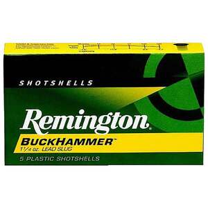 Remington Buckhammer 12 Gauge 2-3/4in Slug 1-1/4oz Slug Shotshells - 5 Rounds