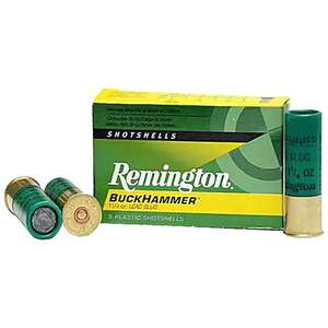 Remington Buckhammer 12 Gauge 3in Slug 1-3/8oz Slug Shotshells - 5 Rounds