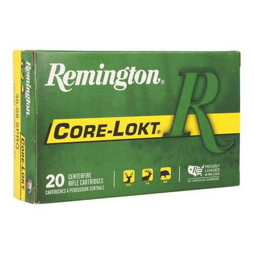 Remington Core-Lokt 30-06 Springfield 180gr Rifle Ammo Ammo - 20 Rounds 20 Rounds Ammo