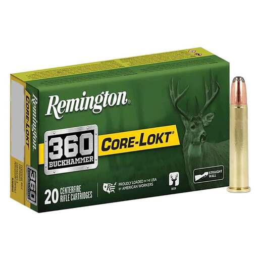Remington Core-Lokt 360 Buckhammer 200gr SP Rifle Ammo - 20 Rounds