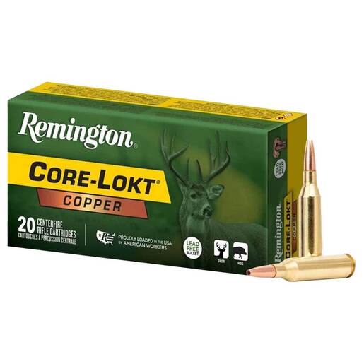 Remington Core-Lokt Copper 243 Winchester 85gr Copper HP Rifle Ammo Ammo - 20 Rounds 20 Rounds Ammo