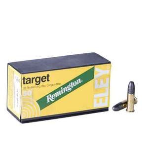 Remington Eley Match Competition 22 Long Rifle 40gr LRN Rimfire Ammo - 50 Rounds