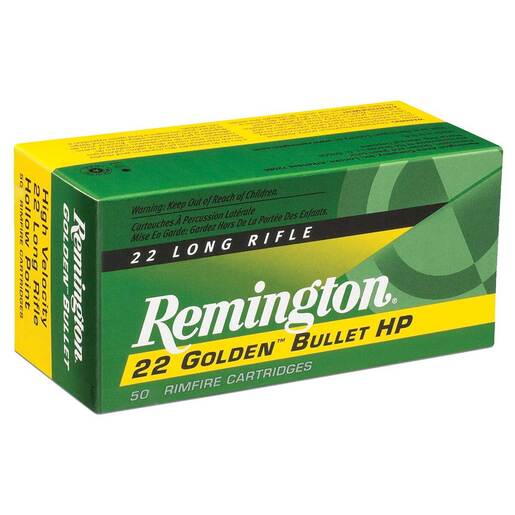 Remington Golden Bullet 22 Long Rifle 36gr BPHP Rimfire Ammo Ammo - 50 Rounds 50 Rounds Ammo