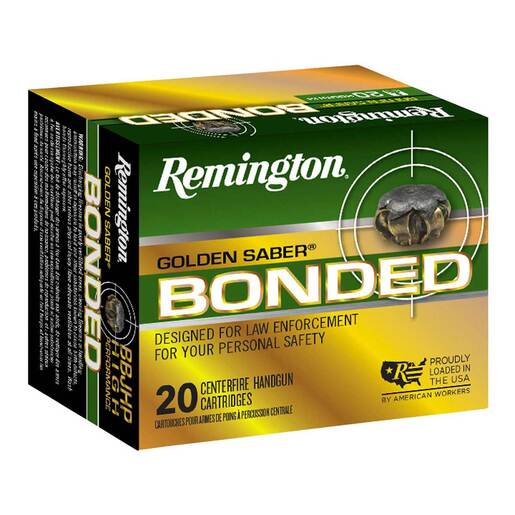 Remington Golden Saber 9mm Luger P 124gr BJHP Handgun Ammo Ammo - 20 Rounds 20 Rounds Ammo