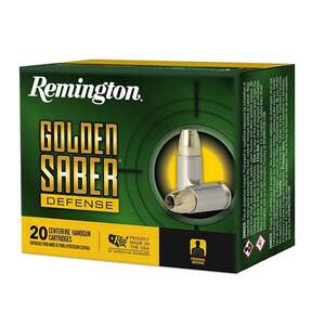 Remington Golden Saber Defense 357 Magnum 125gr BJHP Handgun Ammo - 20 Rounds