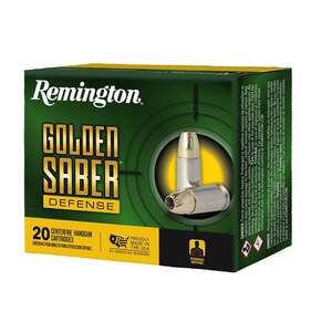 Remington Golden Saber Defense 40 S&W 180gr BJHP Handgun Ammo - 20 Rounds