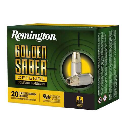 Remington Golden Saber Defense Compact 40 S&W 180gr BJHP Handgun Ammo Ammo - 20 Rounds 20 Rounds Ammo