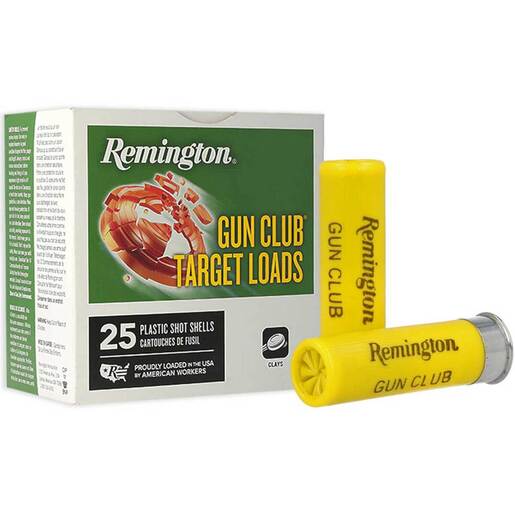 Remington Gun Club 20 Gauge 2-3/4in #7.5 7/8oz Target Shotshells Ammo - 25 Rounds Ammo - #7.5 25 Rounds - #7.5 Ammo