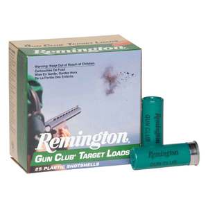Remington Gun Club 20 Gauge 2-3/4in #8 7/8oz Target Shotshells - 25 Rounds Remington Gun Club 20 Gauge 2-3/4in #8 7/8oz Target Shotshells - 25 Rounds
