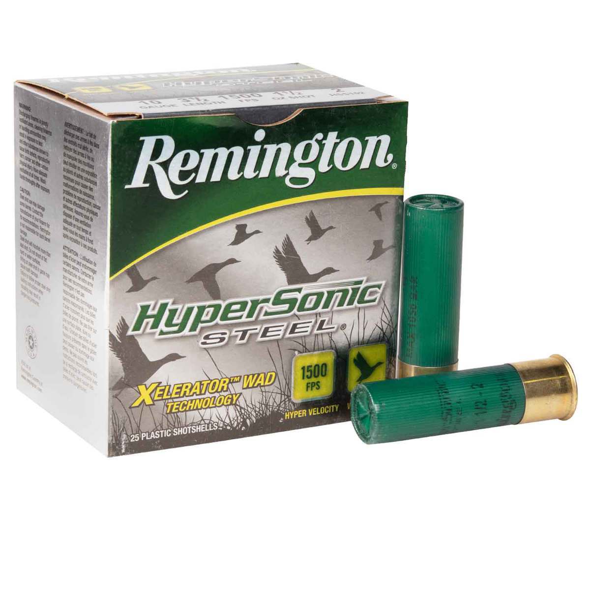 Remington HyperSonic Steel 10 Gauge 3-1/2in #2 1-1/2oz Waterfowl Shotshells - 25 Rounds Remington HyperSonic Steel 10 Gauge 3-1/2in #2 1-1/2oz Waterfowl Shotshells - 25 Rounds