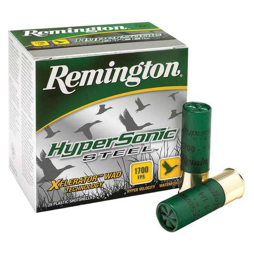 Remington HyperSonic Steel 12 Gauge 3in #4 1-1/4oz Waterfowl Shotshells – 25 Rounds – #4