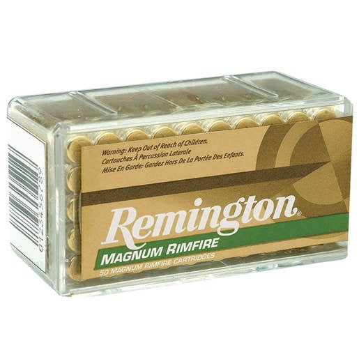 Remington Magnum Rimfire 22 WMR (22 Mag) 40gr JHP Rimfire Ammo – 50 Rounds