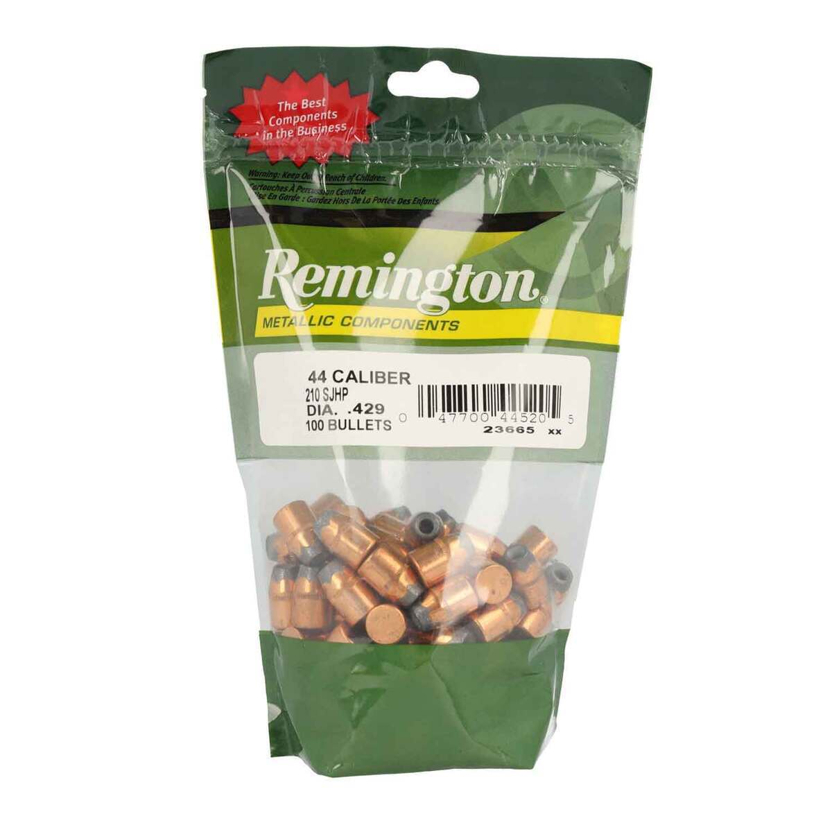 Remington Metallic Components 44 Caliber Semi-Jacketed Hollow Point ...