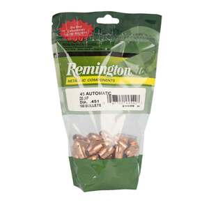 Remington Metallic Components 45 Caliber Jacketed Hollow Point 230gr Handgun Reloading Bullets - 100 Count