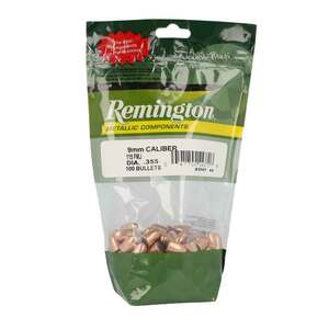 Remington Metallic Components 9mm Full Metal Jacket 115gr Handgun Reloading Bullets - 100 Count