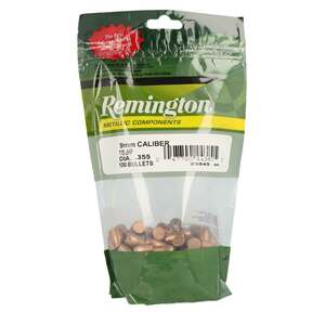 Remington Metallic Components 9mm Jacketed Hollow Point 115gr Handgun Reloading Bullets - 100 Count