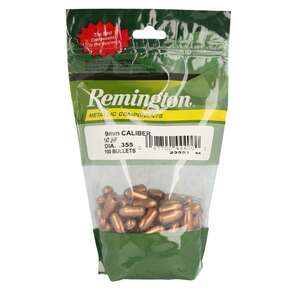 Remington Metallic Components 9mm Jacketed Hollow Point 147gr Handgun Reloading Bullets - 100 Count