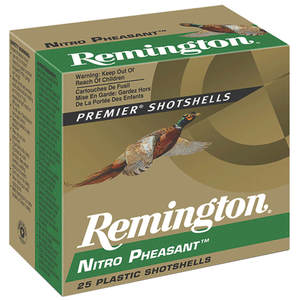 Remington Nitro Pheasant 20 Gauge 2-3/4in #6 1oz Upland Shotshells - 25 Rounds Remington Nitro Pheasant 20 Gauge 2-3/4in #6 1oz Upland Shotshells - 25 Rounds