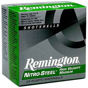 Remington Nitro-Steel 10 Gauge 3-1/2in #2 1-3/4oz Waterfowl Shotshells - 25 Rounds Remington Nitro-Steel 10 Gauge 3-1/2in #2 1-3/4oz Waterfowl Shotshells - 25 Rounds