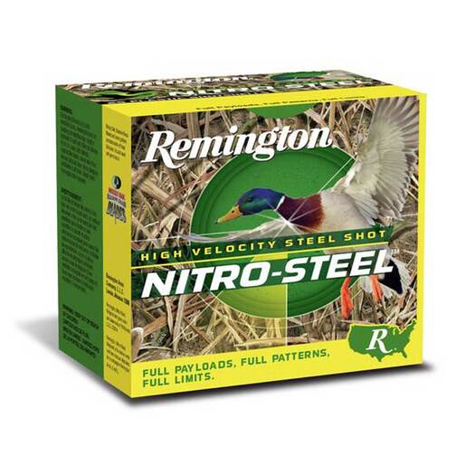 Remington Nitro Steel 12 Gauge 3in #2 1-1/4oz Waterfowl Shotshells Ammo - 25 Rounds Ammo - #2 25 Rounds - #2 Ammo