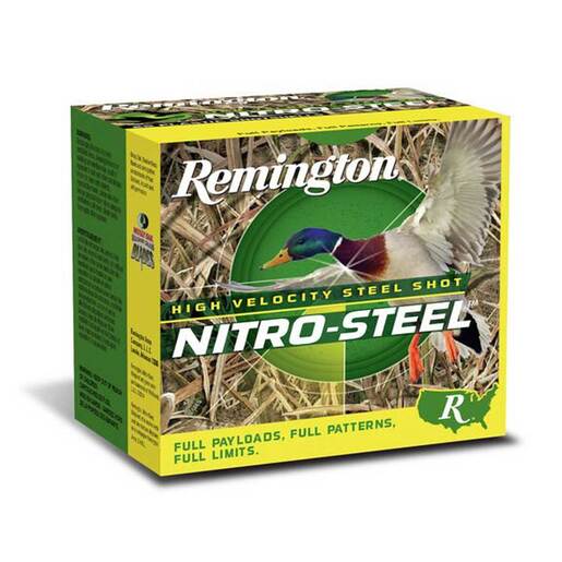 Remington Nitro Steel 12 Gauge 3in #2 1-3/8oz Waterfowl Shotshells Ammo - 25 Rounds Ammo - #2 25 Rounds - #2 Ammo