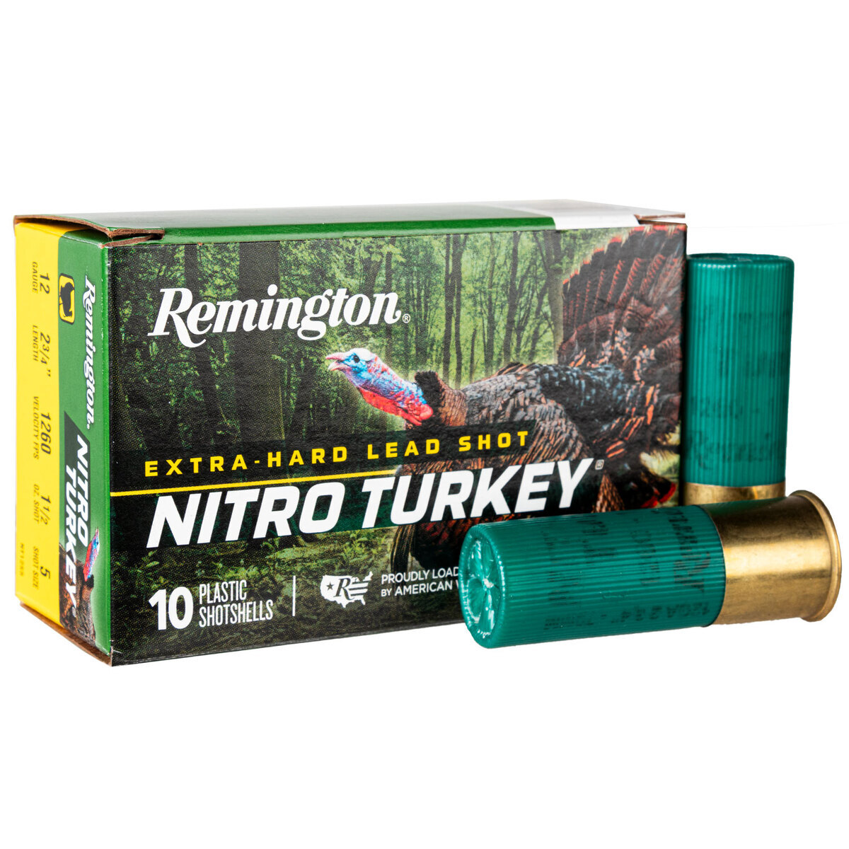 Turkey Rounds Remington Nitro Turkey 12 Gauge 2-3/4in #5 1-1/2oz Turkey Shotshells ...