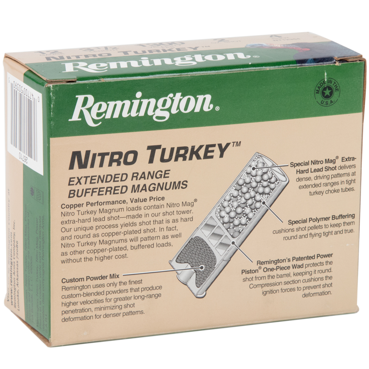 Remington Nitro Turkey 12ga 3.5in 2oz Turkey Shotshells - 10 Rounds Remington Nitro Turkey 12ga 3.5in 2oz Turkey Shotshells - 10 Rounds