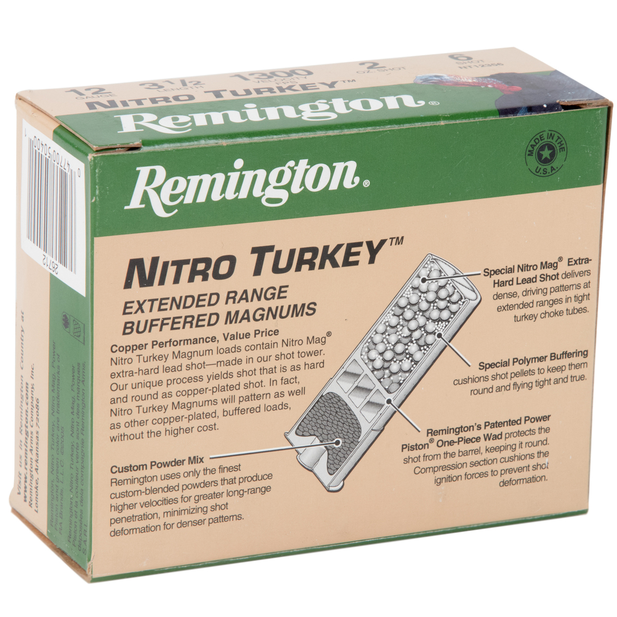 Remington Nitro Turkey 12ga 3.5in 2oz Turkey Shotshells - 10 Rounds Remington Nitro Turkey 12ga 3.5in 2oz Turkey Shotshells - 10 Rounds
