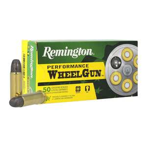 Remington Performance WheelGun 32 S&W Long 98gr Lead Round Nose Centerfire Handgun Ammo - 50 Rounds
